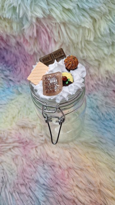 Sweet Treat Glas für Süßigkeiten in Schoko Stil