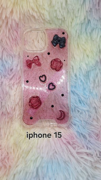 Ästhetische Resin Hülle in Rot mit Rosen