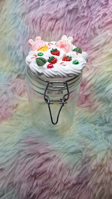 Sweet Treat Glas für Süßigkeiten in Erdbeer Stil