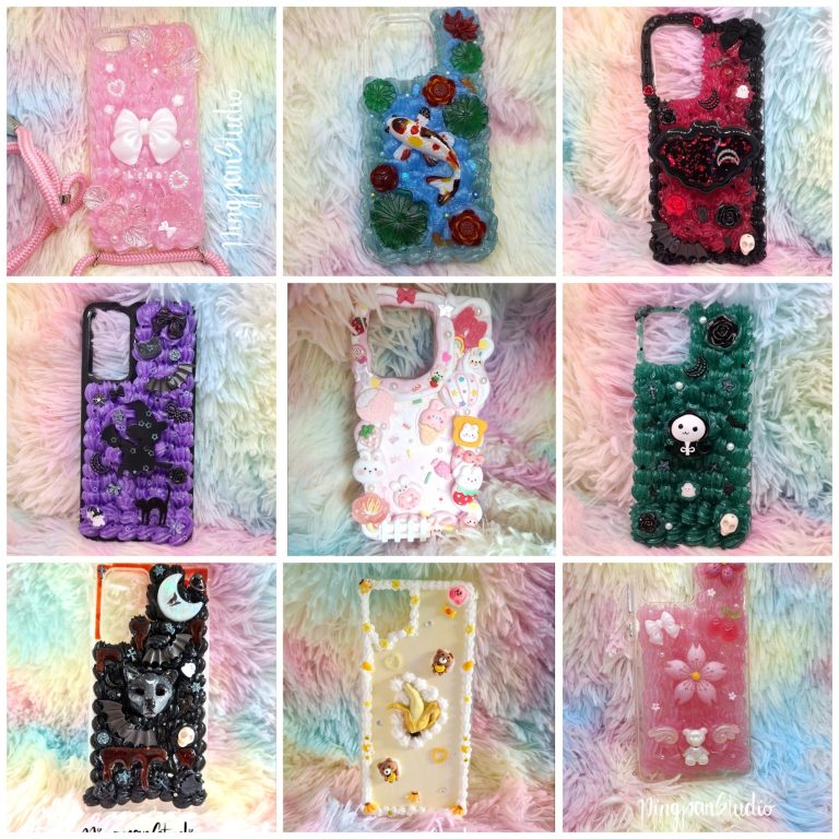 Cream Glue Decoden Phone Cover / Phone Case handmade in Germany