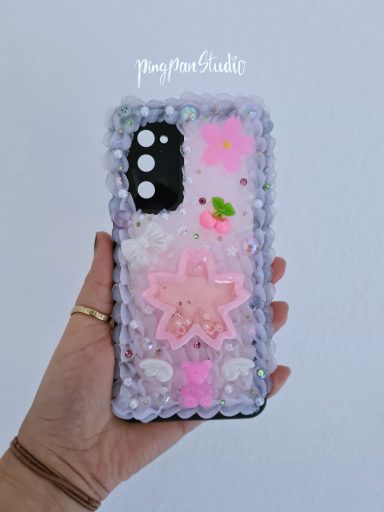 Decoden Handyhülle mit Kirschblüten