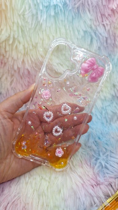 Ästhetische Resin Hülle in Rosa und Orange